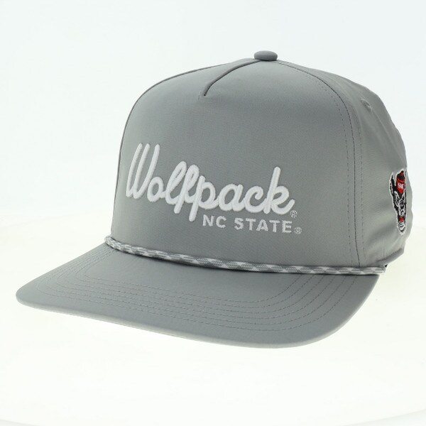 Grey Caddy Hat With Rope - Wolfpack